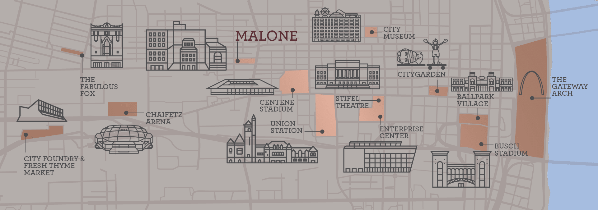 Stylized map
